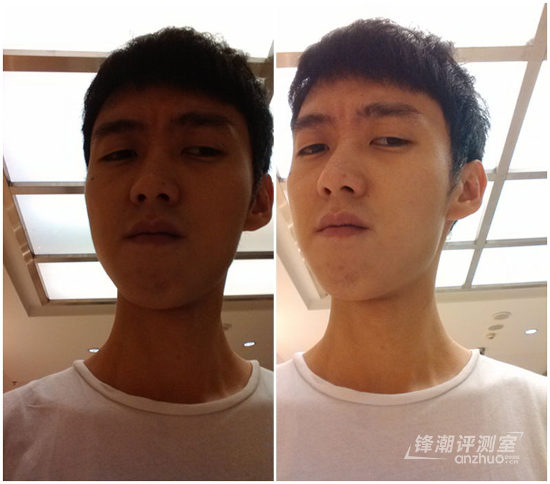 提供两者的前置摄像头自拍对比供大家娱乐