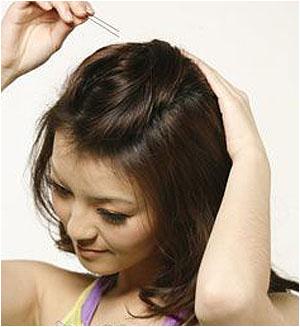 diy刘海mm向上挽起阳光发型