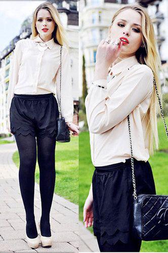 <em>超短裤</em>+黑丝,<em>美女</em>都这样练成