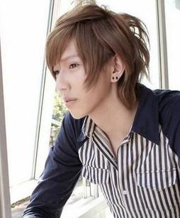 发型,而顺直的斜刘海以及长长的鬓发形成三角形